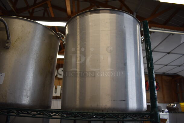ALL ONE MONEY! Tier Lot of 2 Metal Stock Pots. 21x18x19, 20x18x18 - Image 2 of 4