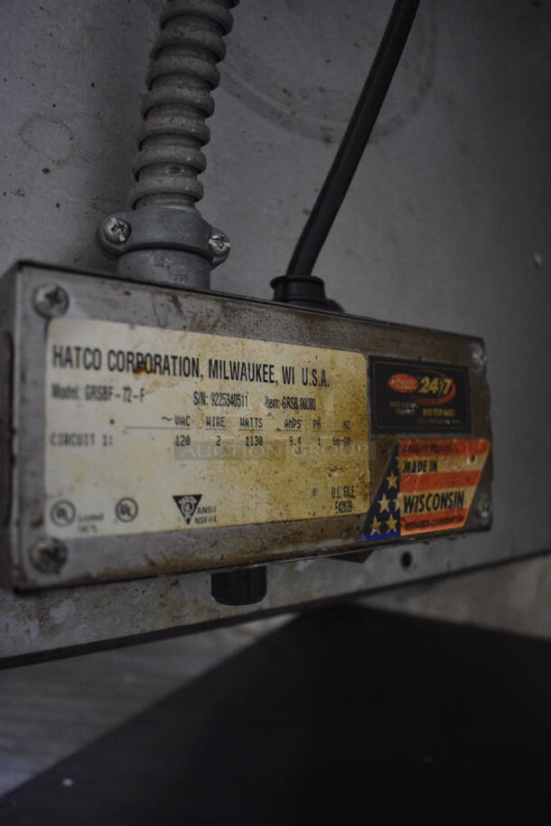 Hatco Model GRSBF-72-F Metal Commercial Warming Plate. 120 Volts, 1 Phase. 73.5x17x4.5. Tested and Working! - Image 4 of 4