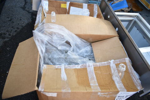 2 BRAND NEW SCRATCH AND DENT! Boxes of Clear Poly Bottles. 2 Times Your Bid!