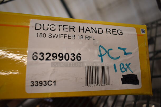ALL ONE MONEY! Lot of Various BRAND NEW Items Including 63299036Swiffer® Dusters 99036 Cleaner Refills Unscented - 18/Box, 407BTH6 Choice Six Hole Squeeze Bottle Holder for 1/3 Size Pans, Metal Bowl, Hopper, 511CBG912GN San Jamar Saf-T-Grip 12" x 9" x 3/8" Green Cutting Board with Hook CBG912GN, 511CBG1218YL San Jamar CBG121812YL Saf-T-Grip 18" x 12" x 1/2" Yellow Cutting Board with Hook, 511CBG1824BL San Jamar CBG182412BL Saf-T-Grip® 24" x 18" x 1/2" Blue Cutting Board with Hook, 511CBG1824YL San Jamar CBG182412YL Saf-T-Grip® 24" x 18" x 1/2" Yellow Cutting Board with Hook, 511CBG1824RD San Jamar CBG182412RD Saf-T-Grip® 24" x 18" x 1/2" Red Cutting Board with Hook. Does Not Include Shelving Unit.  - Image 4 of 12