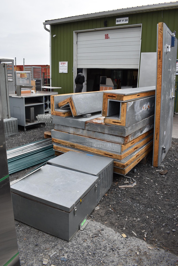 Norlake 6'x6'x7' SELF CONTAINED Walk In Cooler Box w/ Floor, Norlake CPB0501C-A Condenser and Copeland ASE35C4-CAA-959 Compressor. 115 Volts, 1 Phase.
 - Image 4 of 10