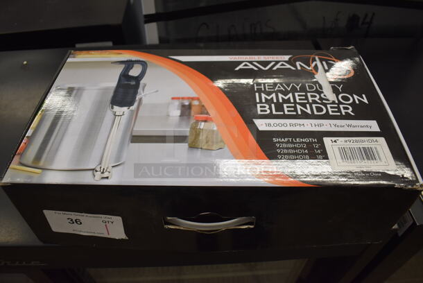 BRAND NEW SCRATCH AND DENT! AvaMix 928IBHD16 Stainless Steel Commercial 16" Shaft Immersion Blender. 120 Volts, 1 Phase. Tested and Working! - Image 7 of 7