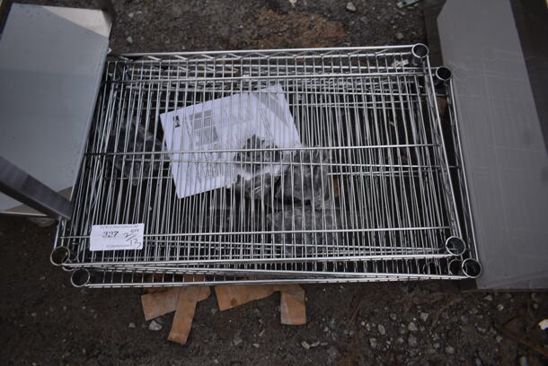 ALL ONE MONEY! Lot of 4 BRAND NEW SCRATCH AND DENT! Chrome Finish Wire Shelves. - Image 3 of 4