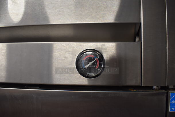 2013 True T-49F ENERGY STAR Stainless Steel Commercial 2 Door Reach In Freezer w/ Poly Coated Racks on Commercial Casters. 115 Volts, 1 Phase. 54x30x83. Tested and Working! - Image 6 of 6
