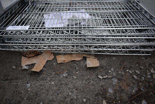 ALL ONE MONEY! Lot of 4 BRAND NEW SCRATCH AND DENT! Chrome Finish Wire Shelves. - Image 4 of 4