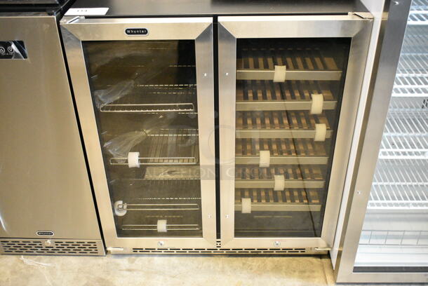 	BRAND NEW SCRATCH AND DENT! Whynter BWB-3388FDS 30′′ Built-In French Door Dual Zone 33 Bottle Wine Refrigerator Merchandiser 88 Can Beverage Center. 115 Volts, 1 Phase. Tested and Working! - Image 2 of 7