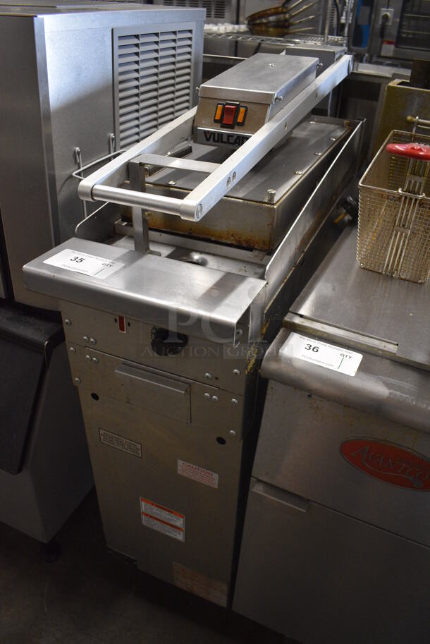 Vulcan Model EV12-12G208NDLS Stainless Steel Commercial Floor Style Electric Powered Flat Top Griddle w/ Panini Top on Commercial Casters. 208 Volts, 3/1 Phase. 15x40x47 - Image 2 of 6