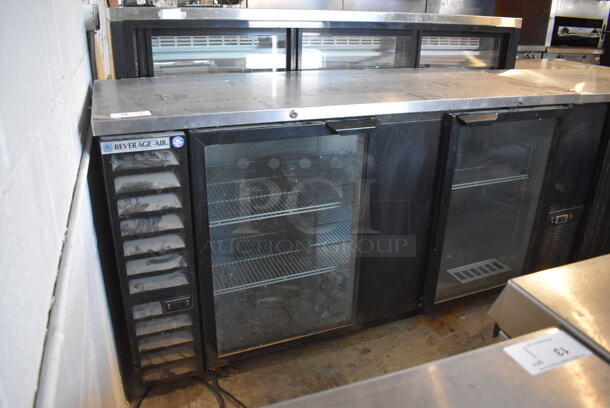 Beverage Air BB68HC-1-G-B Metal Commercial 2 Door Back Bar Cooler Merchandiser. 115 Volts, 1 Phase. 69x29x37.5. Tested and Working! - Image 3 of 8
