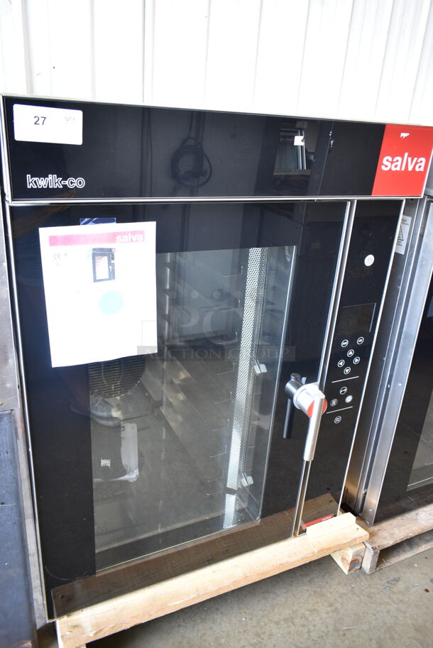 BRAND NEW! 2022 Salva 2010 KX-9+H Stainless Steel Commercial Countertop Electric Powered Convection Oven. Does Not Have Pan Rack. 208-240 Volts, 3 Phase. - Image 3 of 8