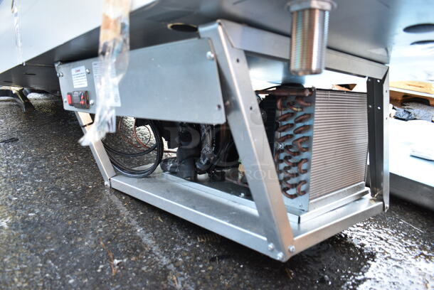 BRAND NEW SCRATCH AND DENT! Advance Tabco DIRCP-5  Stainless Steel Five Pan Drop-In Refrigerated Cold Pan Unit. 120 Volts, 1 Phase.  Tested and Powers On But Does Not Get Cold - Image 4 of 6