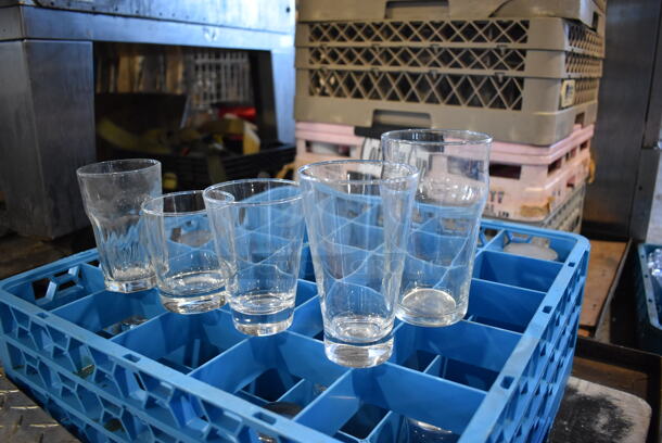 ALL ONE MONEY! Lot of 10 Dish Caddies on Dish Caddy Dolly w/ Various Glasses Including Beverage Glasses and Stemmed Glasses - Image 12 of 12