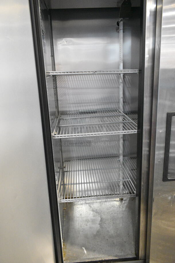 2021 True T-35-HC Stainless Steel Commercial 2 Door Reach In Cooler w/ Poly Coated Racks on Commercial Casters. 115 Volts, 1 Phase. Tested and Working! - Image 5 of 6
