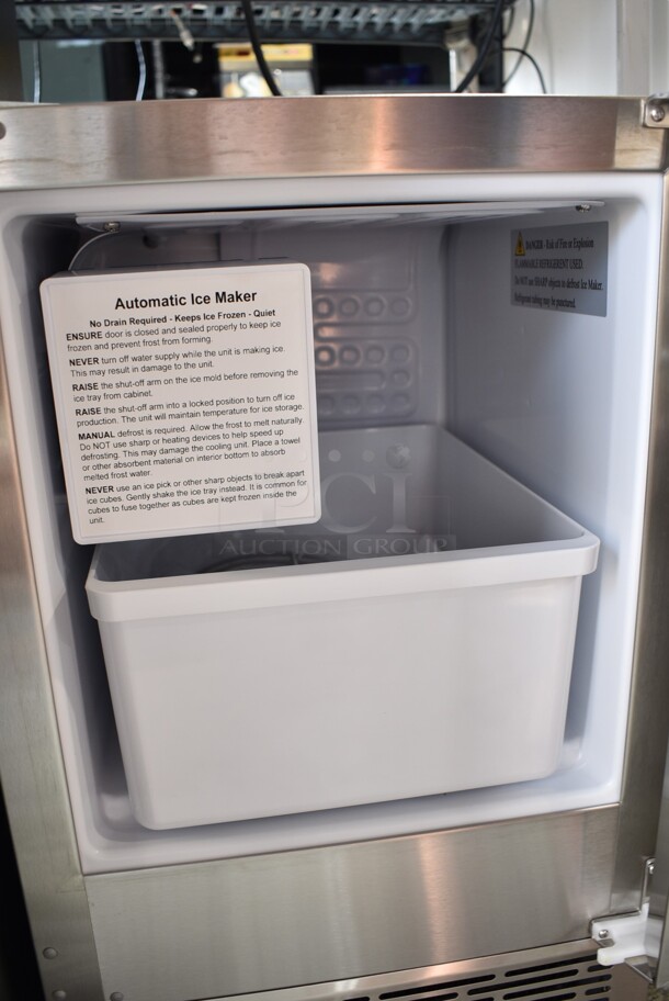 BRAND NEW SCRATCH AND DENT! Whynter MIM-14231SS Stainless Steel 14” Undercounter Automatic Marine Ice Maker 23lb Daily Output. 115 Volts, 1 Phase. Tested and Working! - Image 4 of 7