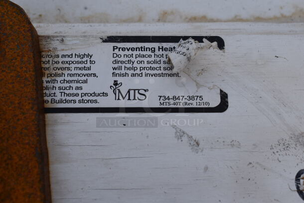 6 White Tables on Chrome Finish Table Base. 30x36x29.5. 6 Times Your Bid! - Image 3 of 5