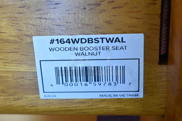 2 BRAND NEW SCRATCH AND DENT! Items Including Lancaster Table & Seating 164WDBSTWAL Unassembled Wooden Booster Seat with Walnut Finish and Lancaster Table & Seating Unassembled Wooden Booster Seat with Mahogany Finish. 2 Times Your Bid!   - Image 5 of 8