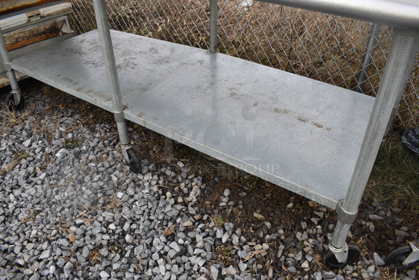 Stainless Steel Table w/ Back Splash and Under Shelf on Commercial Casters. 84x36x42 - Image 4 of 5