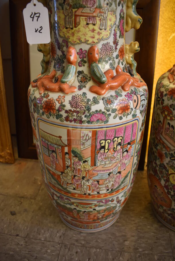 2 VINTAGE Chinese Porcelain Vases. 2 Times Your Bid! - Image 6 of 9