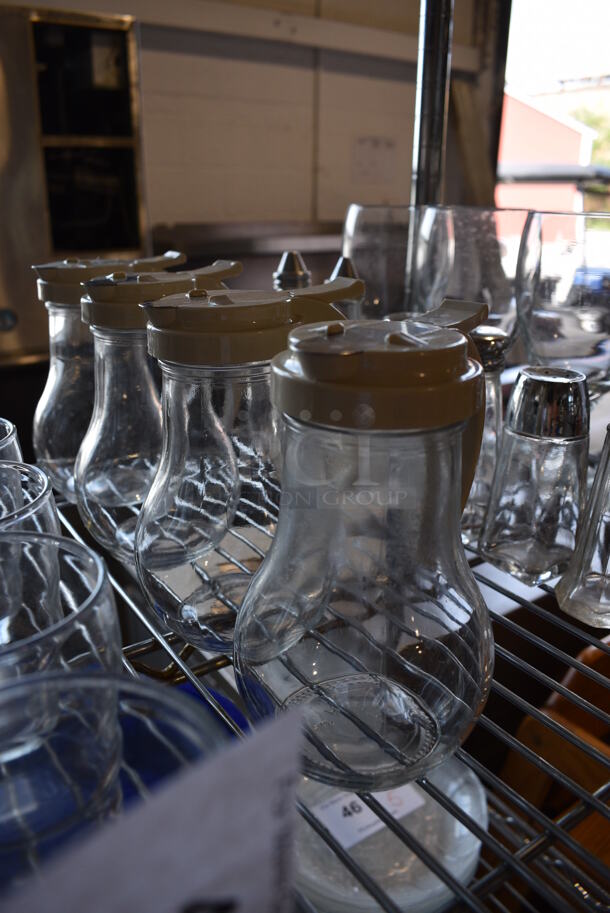 5 Glass Syrup Pourers. 4.5x3.5x6. 5 Times Your Bid! - Image 2 of 3