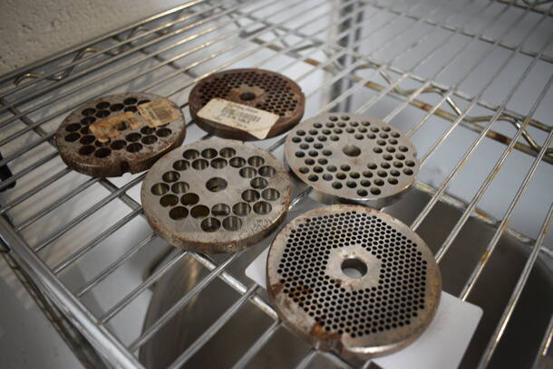 5 Metal Meat Grinder Plates. 3.25x3.25x0.5. 5 Times Your Bid! - Image 4 of 5