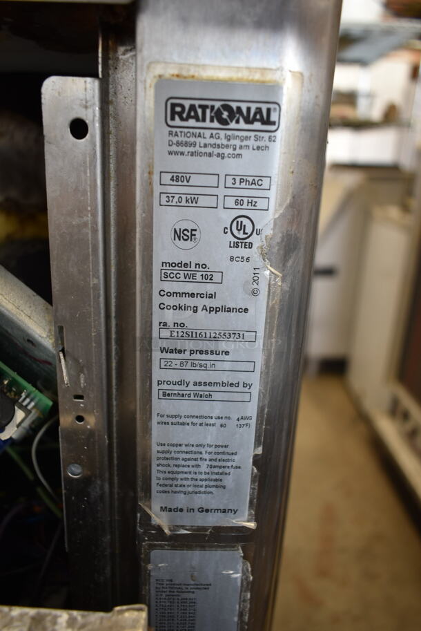 2 2016 Rational Stainless Steel Commercial Combitherm Self Cooking Center Convection Ovens on Commercial Casters. Top Model: SCC WE 62. Bottom Model: SCC WE 102. 480 Volts, 3 Phase. 2 Times Your Bid! - Image 5 of 8