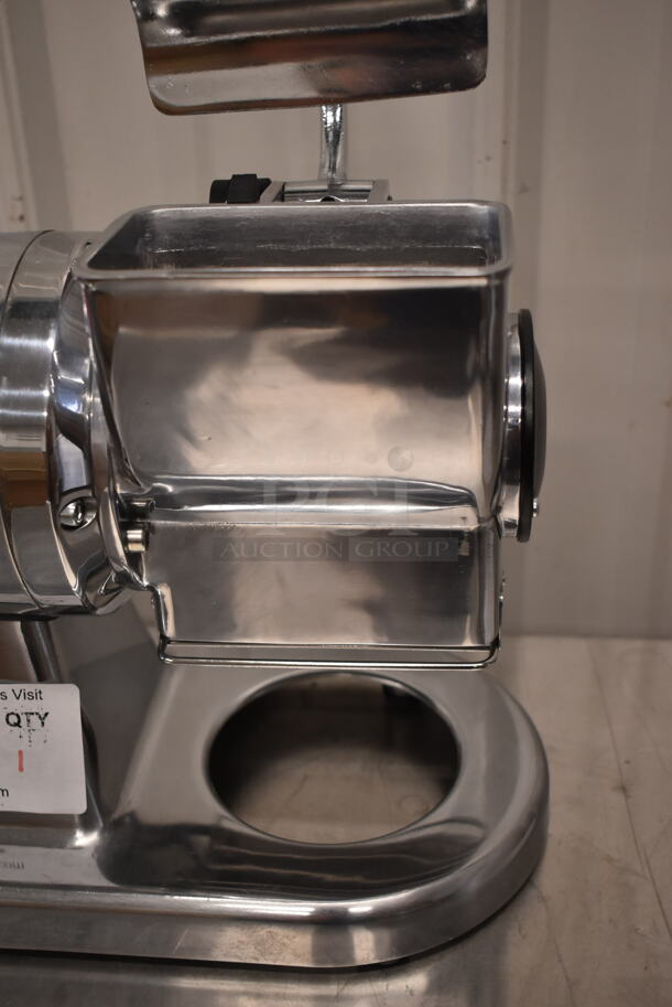 BRAND NEW SCRATCH AND DENT! Estella CG12 Stainless Steel Commercial Countertop Electric Hard Cheese Grater. 120 Volts, 1 Phase. Tested and Working! - Image 5 of 7