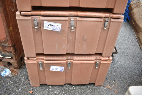 2 Continental SiLite NPC180 Tan Poly Insulated Catering Bin. 2 Times Your Bid!