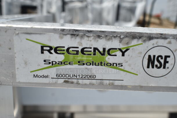 4 BRAND NEW SCRATCH AND DENT! Items; 1 White Resin Chaise Lounger and 3 Aluminum Dunnage Racks Including Regency 600DUN2036, Regency 600DUN1448, Regency 600DUN122060. See Pictures For Damage. 4 Times Your Bid! - Image 10 of 12