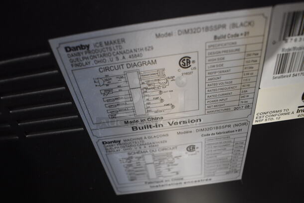 BRAND NEW SCRATCH AND DENT! Danby DIM32D1BSSPR Stainless Steel Self Contained Ice Maker. 115 Volts, 1 Phase. 15x24x34. Tested and Working! - Image 8 of 8