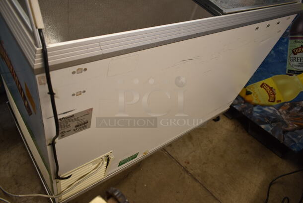 Caravell ISKREM Metal Commercial Ice Cream Dipping Cabinet w/ Sliding Lids and Sneeze Guard on Commercial Casters. 120 Volts, 1 Phase. Tested and Working! - Image 6 of 7