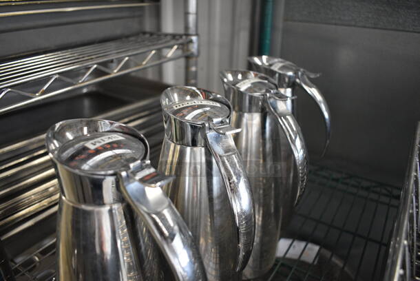 4 Metal Coffee Pitchers. 5x4x10. 4 Times Your Bid! - Image 3 of 4