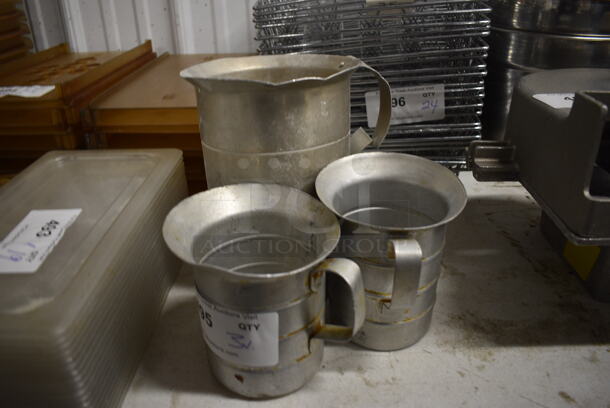 3 Various Metal Pitchers. Includes 8x7x9.5. 3 Times Your Bid! - Image 1 of 3