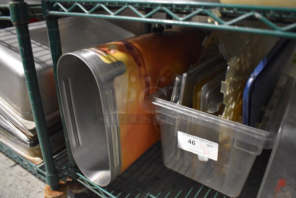ALL ONE MONEY! Tier Lot of Various Items Including Poly Bins, Lids and Beverage Holder Dispenser  - Image 4 of 4