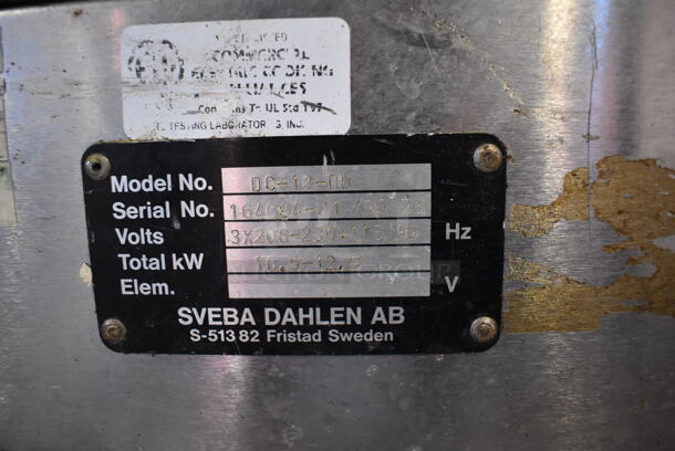 2 Sveba Dahlen DC-12-DD Stainless Steel Commercial Electric Powered Single Deck Pizza Oven on Metal Legs. 208-230 Volts, 3 Phase. 55x50x71. 2 Times Your Bid!  - Image 5 of 11