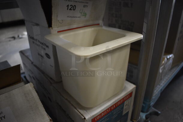 4 BRAND NEW IN BOX! Cambro White Poly Coldfest GN Cold Pans. 6.5x7x6. 4 Times Your Bid! - Image 2 of 3