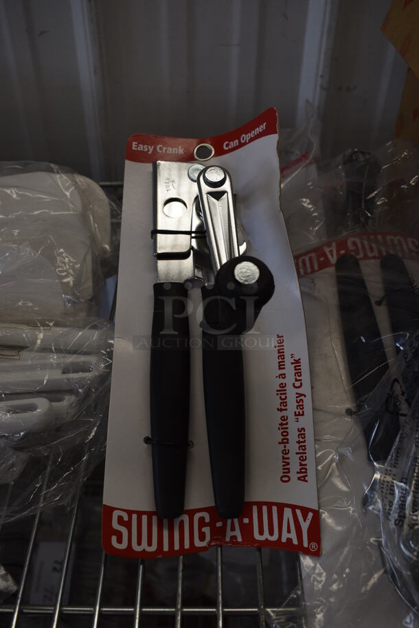 4 BRAND NEW! Swing-a-way Stainless Steel Can Openers. 8
