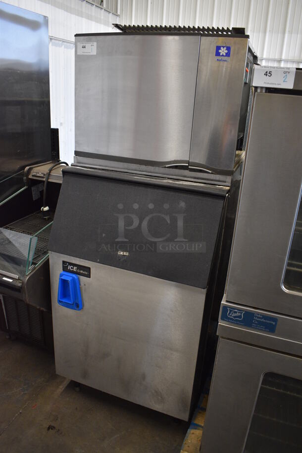 Manitowoc SY0454A Stainless Steel Commercial Air Cooled Ice Machine Head on Ice O Matic Stainless Steel Commercial Bin. 115 Volts, 1 Phase. 30x32x75 - Image 3 of 7