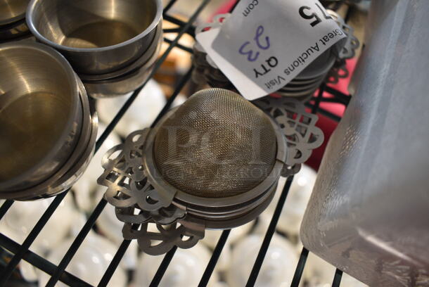 23 Metal Tea Leaf Strainers. 4.5x2.5x1.5. 23 Times Your Bid! - Image 2 of 2