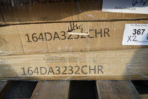 2 BRAND NEW SCRATCH AND DENT! Lancaster Table & Seating 164DA3232CHR Alloy Series 32" x 32" Charcoal Standard Height Outdoor Table. 2 Times Your Bid! May Be Missing Pieces.  - Image 2 of 3