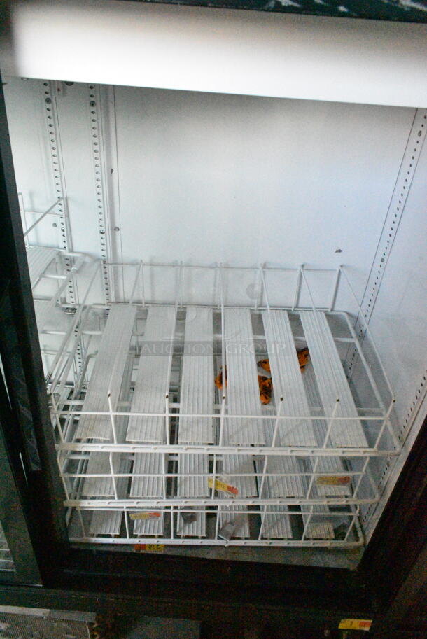 2016 True GDM-41SL-48-HC-LD Metal Commercial 2  Door Reach In Cooler Merchandiser w/ Poly Coated Racks. 115 Volts, 1 Phase. Tested and Working! - Image 5 of 7