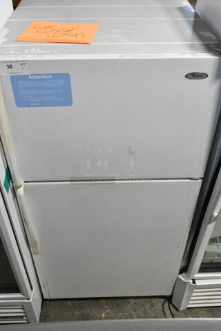 Whirlpool ET1WTKXKQ04 Metal Cooler w/ Freezer. 115 Volts, 1 Phase. Tested and Working!