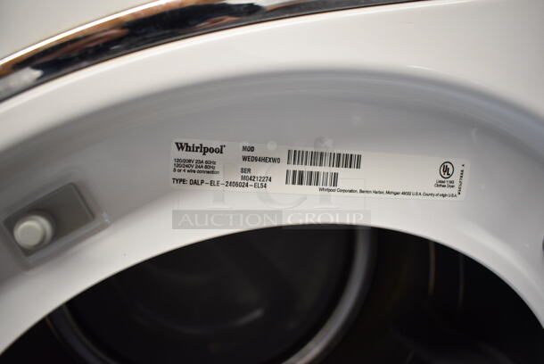 Whirlpool Model WED94HEXW0 Front Load Dryer. 120/208-240 Volts, 1 Phase. 27x30x38.5 - Image 7 of 7