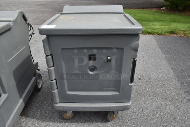 Cambro CMBH1826L Gray Poly Insulated Low Profile Electric Powered Heating / Cooling Food Case on Commercial Casters. 115 Volts, 1 Phase. (outside shed) - Image 1 of 9