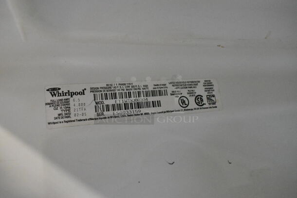 Whirlpool ET1WTKXKQ04 Metal Cooler w/ Freezer. 115 Volts, 1 Phase. Tested and Working! - Image 6 of 6