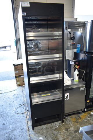 BRAND NEW SCRATCH AND DENT! RPI Industries FXZNA60S4N-OLY-II Metal Commercial Warming Display Rack on Commercial Casters. 115/208-230 Volts, 1 Phase.