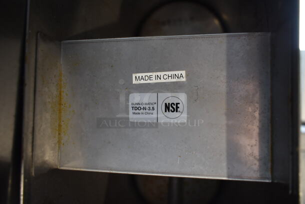 2 Bunn TDO-N-3.5 Stainless Steel Commercial Beverage Holder Dispensers. 2 Times Your Bid! - Image 4 of 7