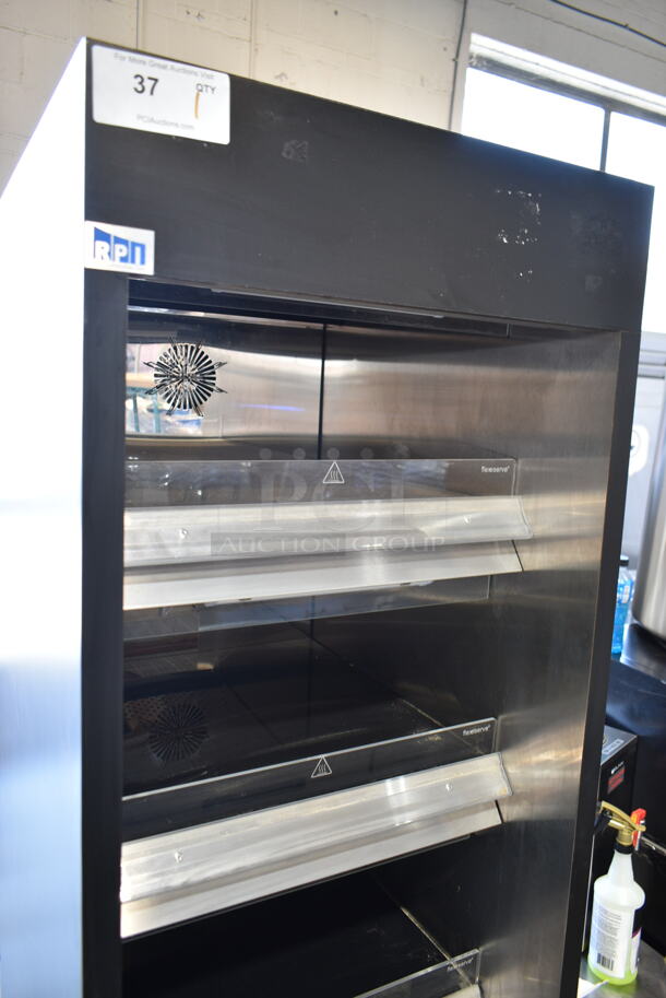 BRAND NEW SCRATCH AND DENT! RPI Industries FXZNA60S4N-OLY-II Metal Commercial Warming Display Rack on Commercial Casters. 115/208-230 Volts, 1 Phase. - Image 3 of 7