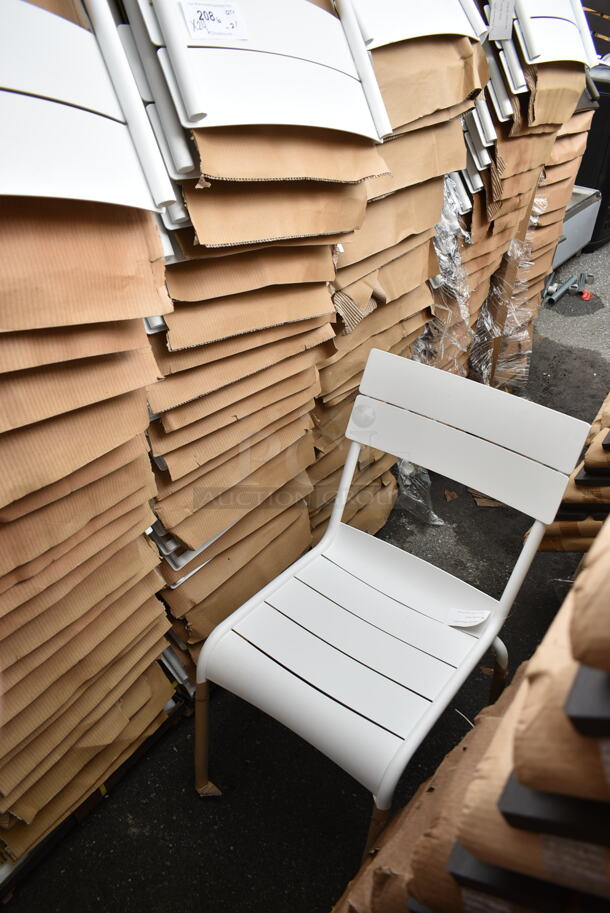 24 BRAND NEW! BFM Seating PH812CWH White Beachcomber Outdoor Dining Height Chair. 24 Times Your Bid! - Image 2 of 5