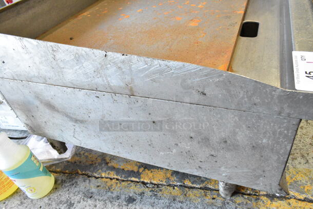 Cooking Performance Group CPG Stainless Steel Commercial Countertop Gas Powered Flat Top Griddle.  - Image 6 of 8