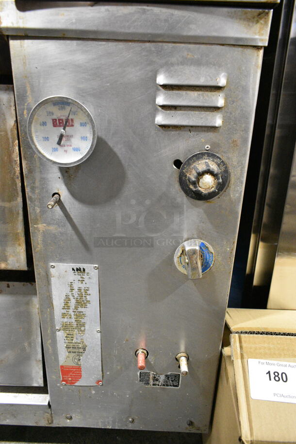 2 Bari N648N Stainless Steel Commercial Gas Powered Single Deck Pizza Oven w/ Metal Legs. 128,000 BTU. 2 Times Your Bid!  - Image 8 of 12