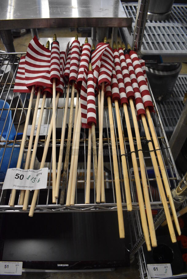 ALL ONE MONEY! Lot of 19 Small American Flags. Includes 25.5", 29.5 - Image 2 of 4
